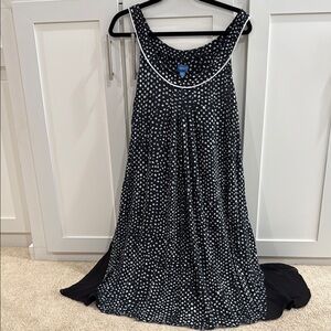 Vera Wang Black and White Polka Dot Chemise